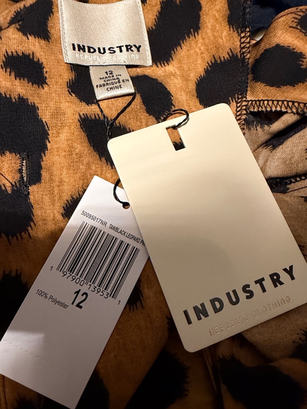 INDUSTRY Republic Clothing Tan Leopard Print Blouse - Women's